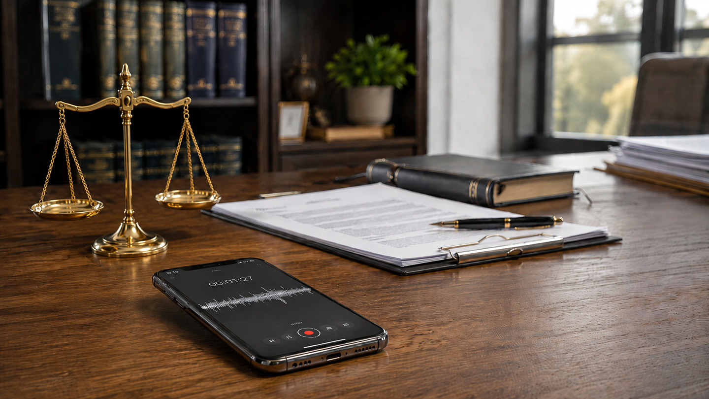¿Puedo grabar una conversación y usarla como prueba en un juicio?